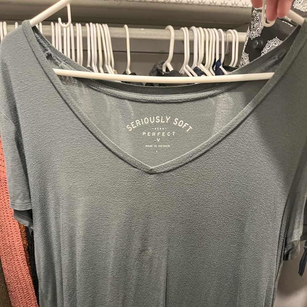 army green v neck